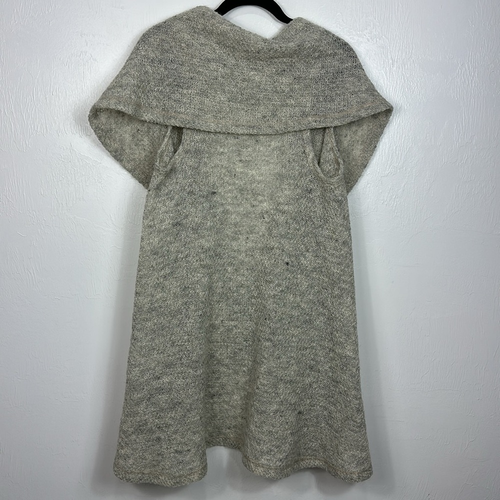 Open-Front Hooded Sleeveless Cardigan Vest - Light Heathered Gray - Picture 4 of 7